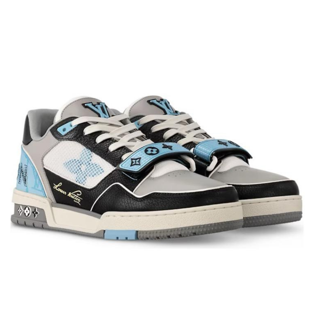Monogram Blue Black Grey Trainer