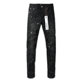 Purple Diamonds Black Jeans