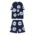 Denim Trs Navy Short set