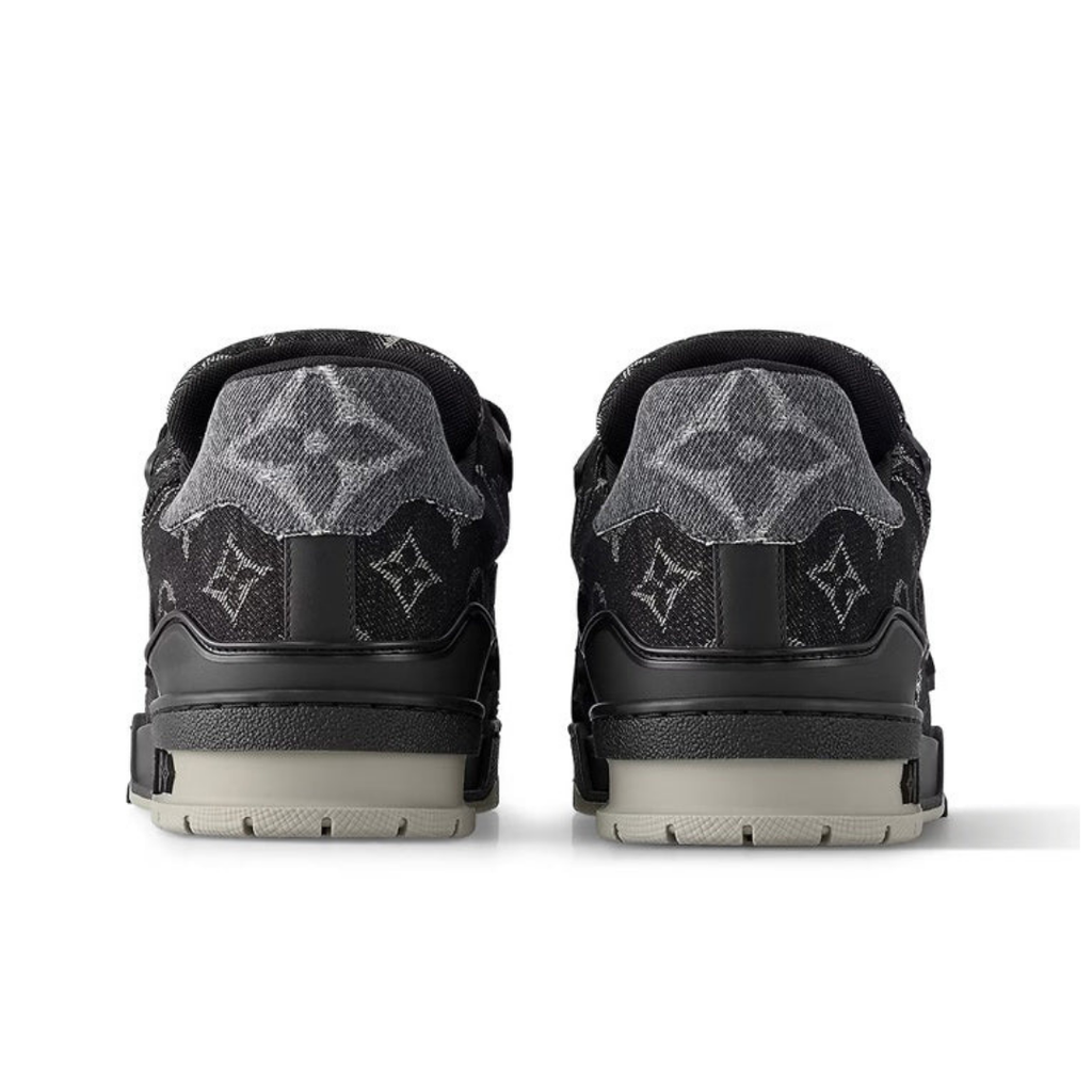 Monogram Black Grey Denim Trainer