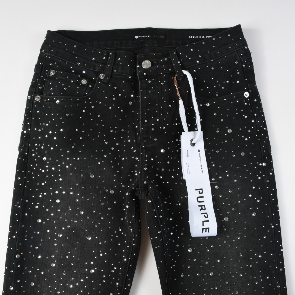 Purple Diamonds Black Jeans