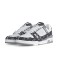 Monogram White Grey Trainer