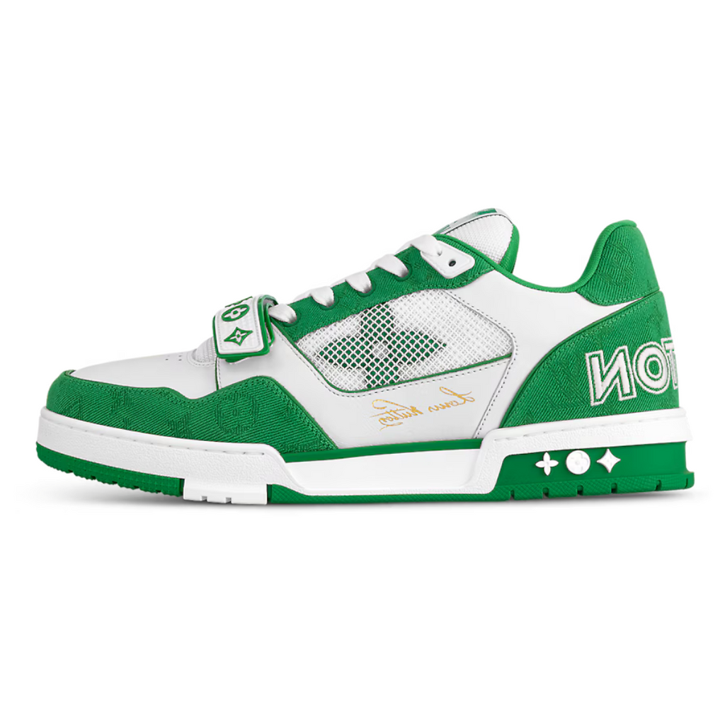 Monogram Green Denim Trainer