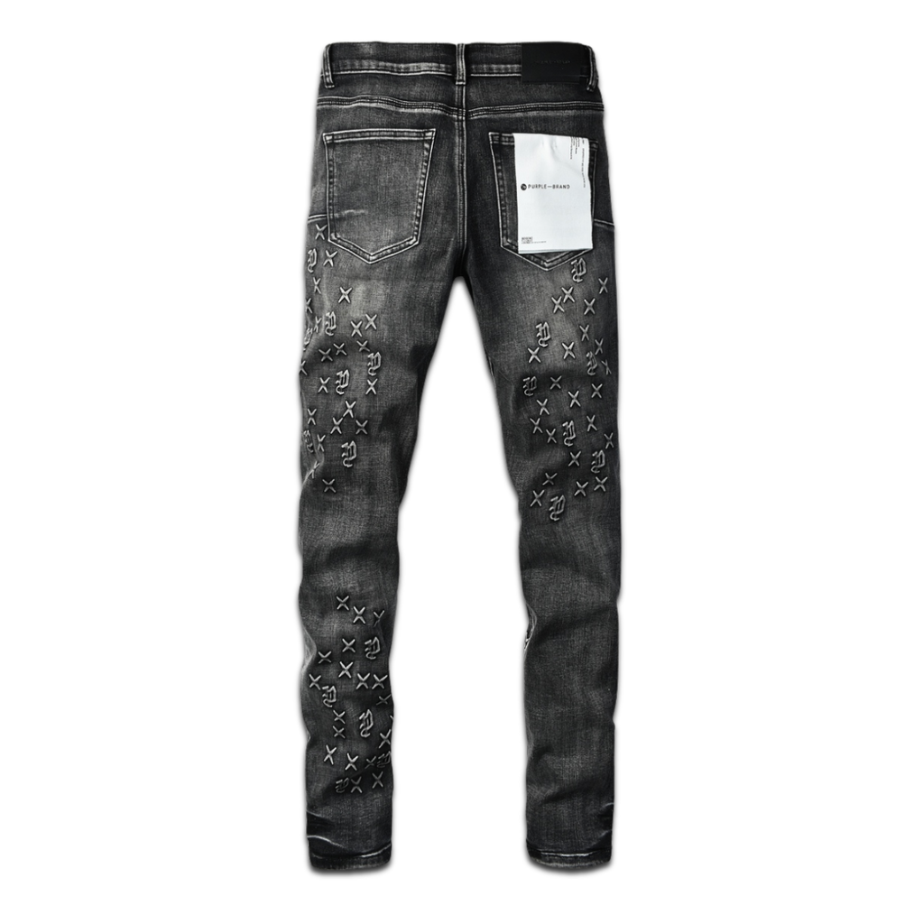 Purple Gradient Black Jeans
