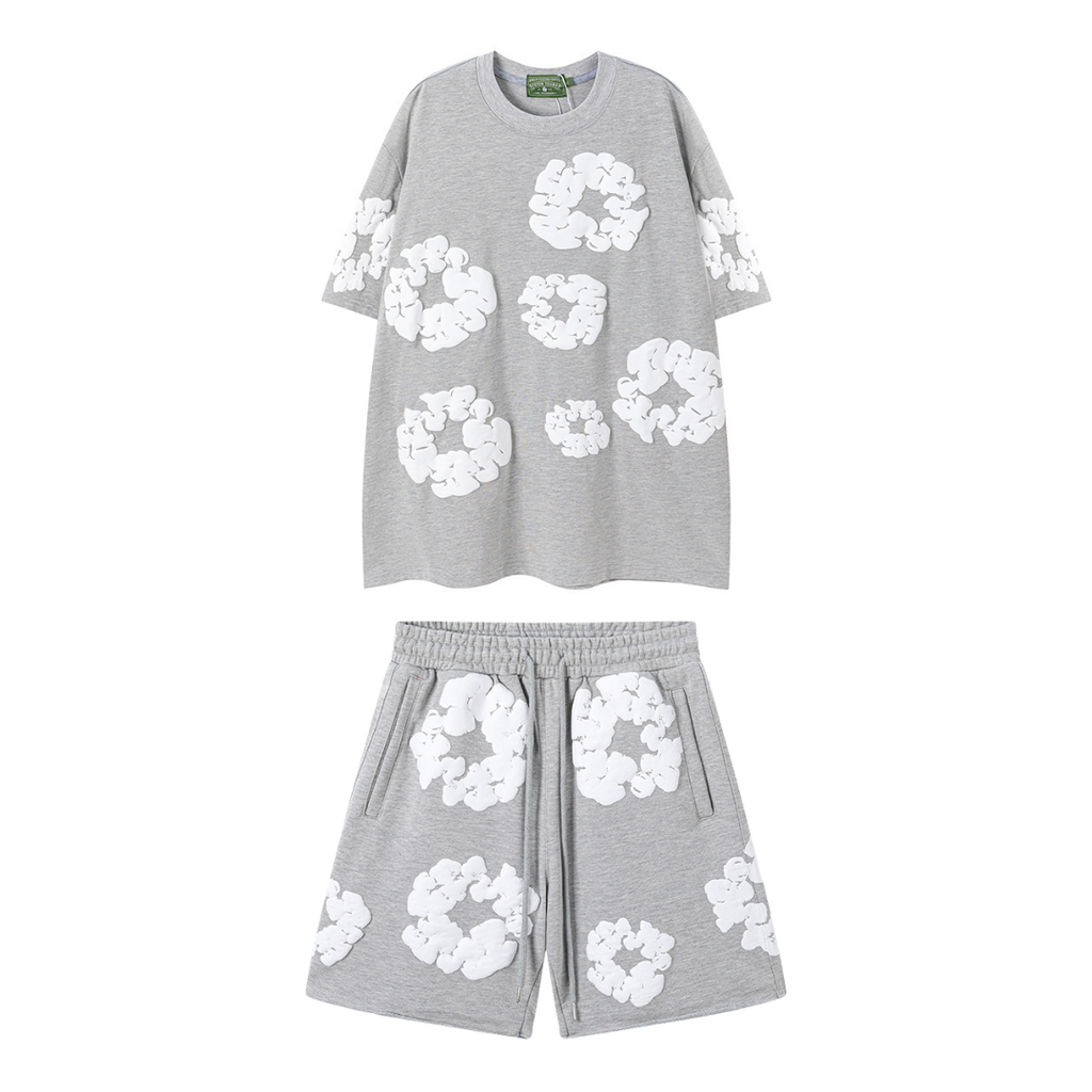 Denim Trs Grey Short set