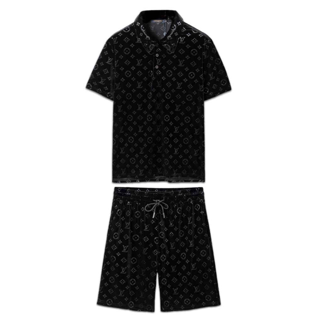 Monogram Black Short Set