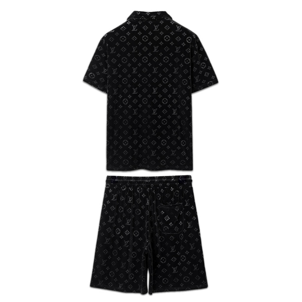 Monogram Black Short Set