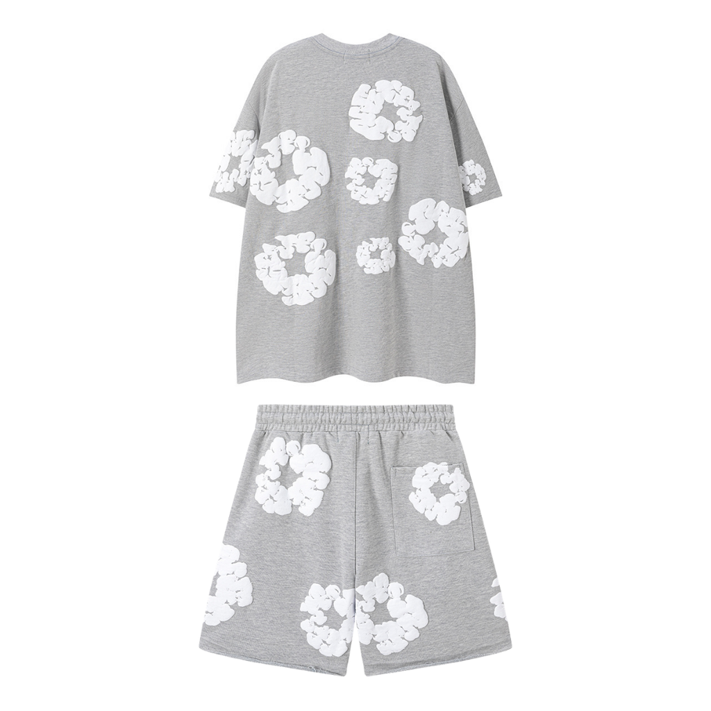 Denim Trs Grey Short set
