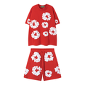 Denim Trs Red Short set