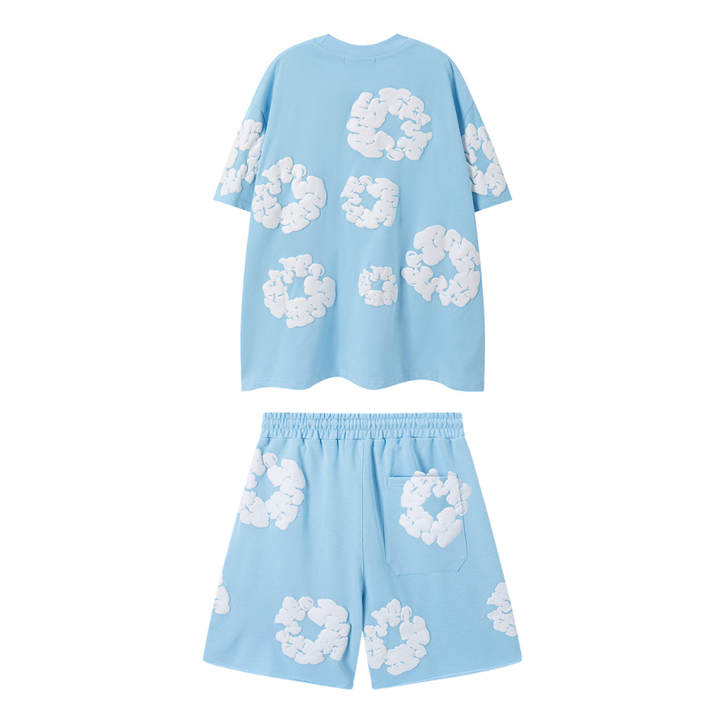 Denim Trs Sky Blue Short set